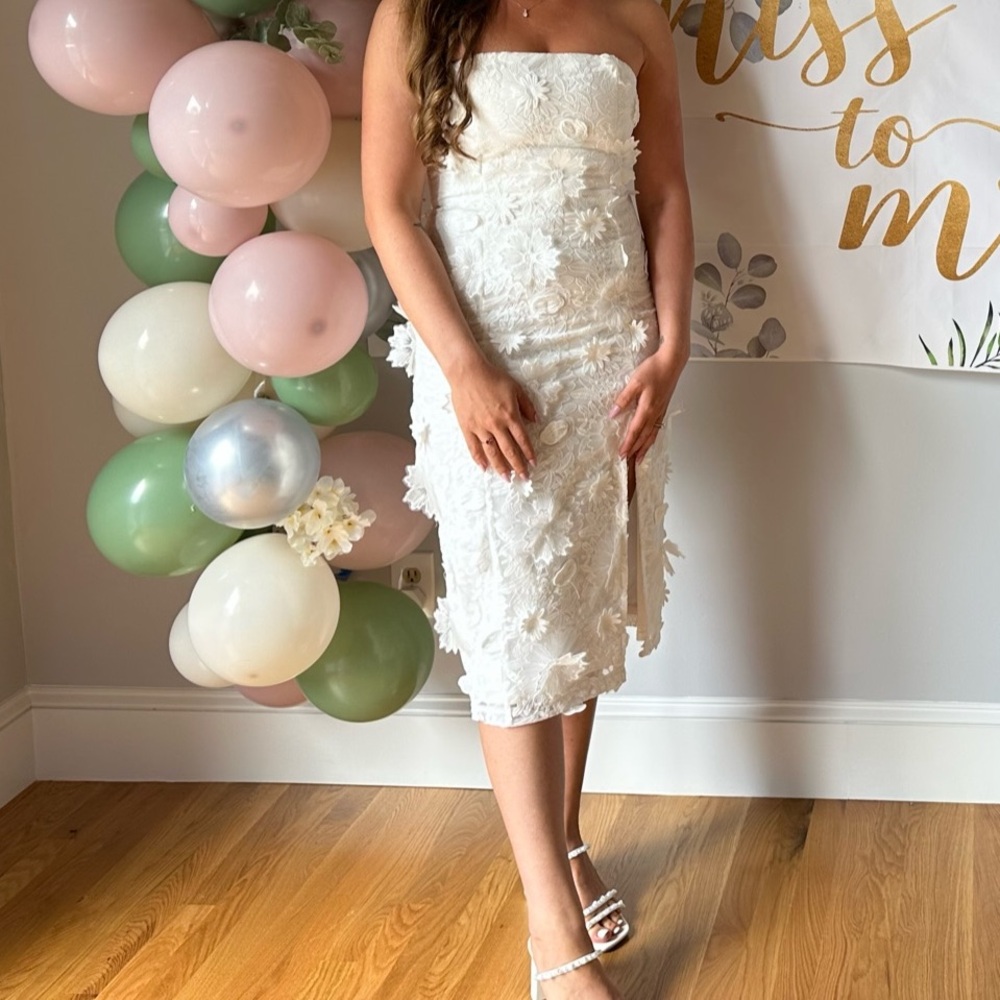 Lulu’s Elevated Sensation White 3d Embroidered Mi… - image 2